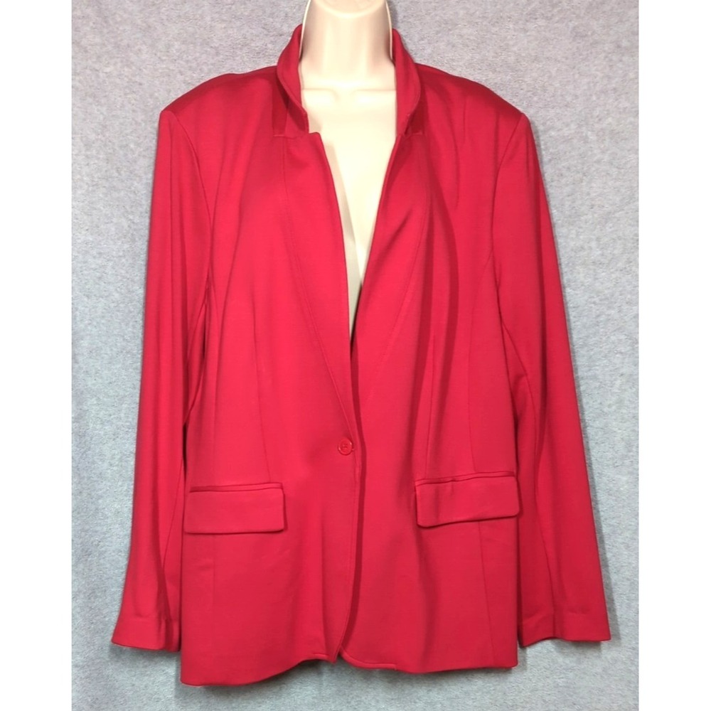 Lane Bryant Red Blazer Women Plus Size 20 Stretch Easy Chic Polished Classy New
